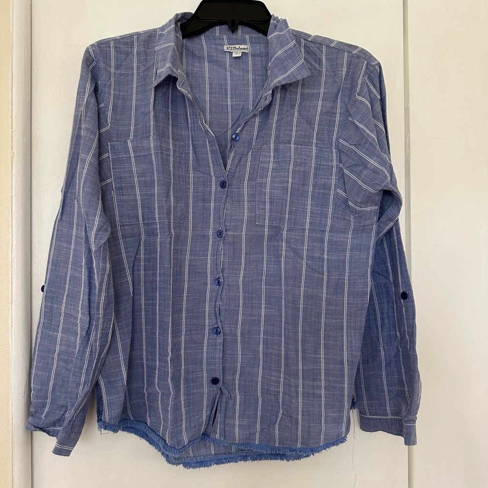 P.J. Salvage purple pajama set with white stripes